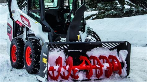 how far will a skid steer blower blow snow|bobcat s250 snow blower reviews.